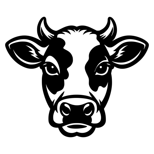 Holstein Cow Face - Vector Graphics - Digital File Digital My Custom Designs PDF