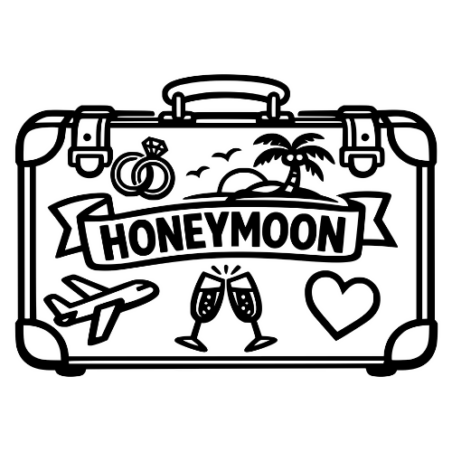 Honeymoon Suitcase - Digital File - XCS Friendly Digital My Custom Designs PDF