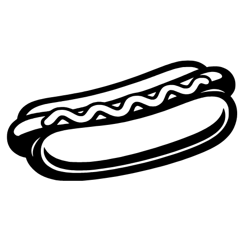 Hot Dog Sketch - Digital File - XCS Friendly Digital My Custom Designs PDF