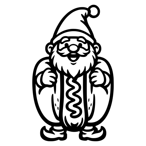 Hotdog Gnome - Digital File - XCS Friendly Digital My Custom Designs PDF
