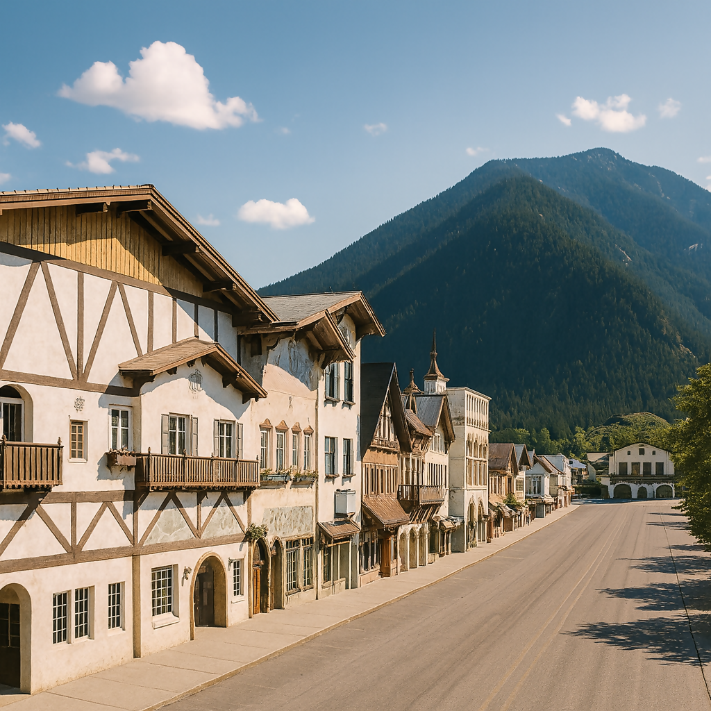 Hotel Edelweiss - Leavenworth Bavarian Village - Washington United States - Rendered - Digital Digital My Custom Designs PDF