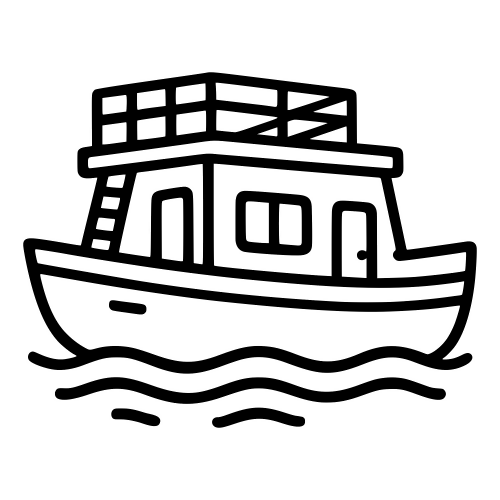 Houseboat with Rooftop Deck - Digital File - XCS Friendly Digital My Custom Designs PDF