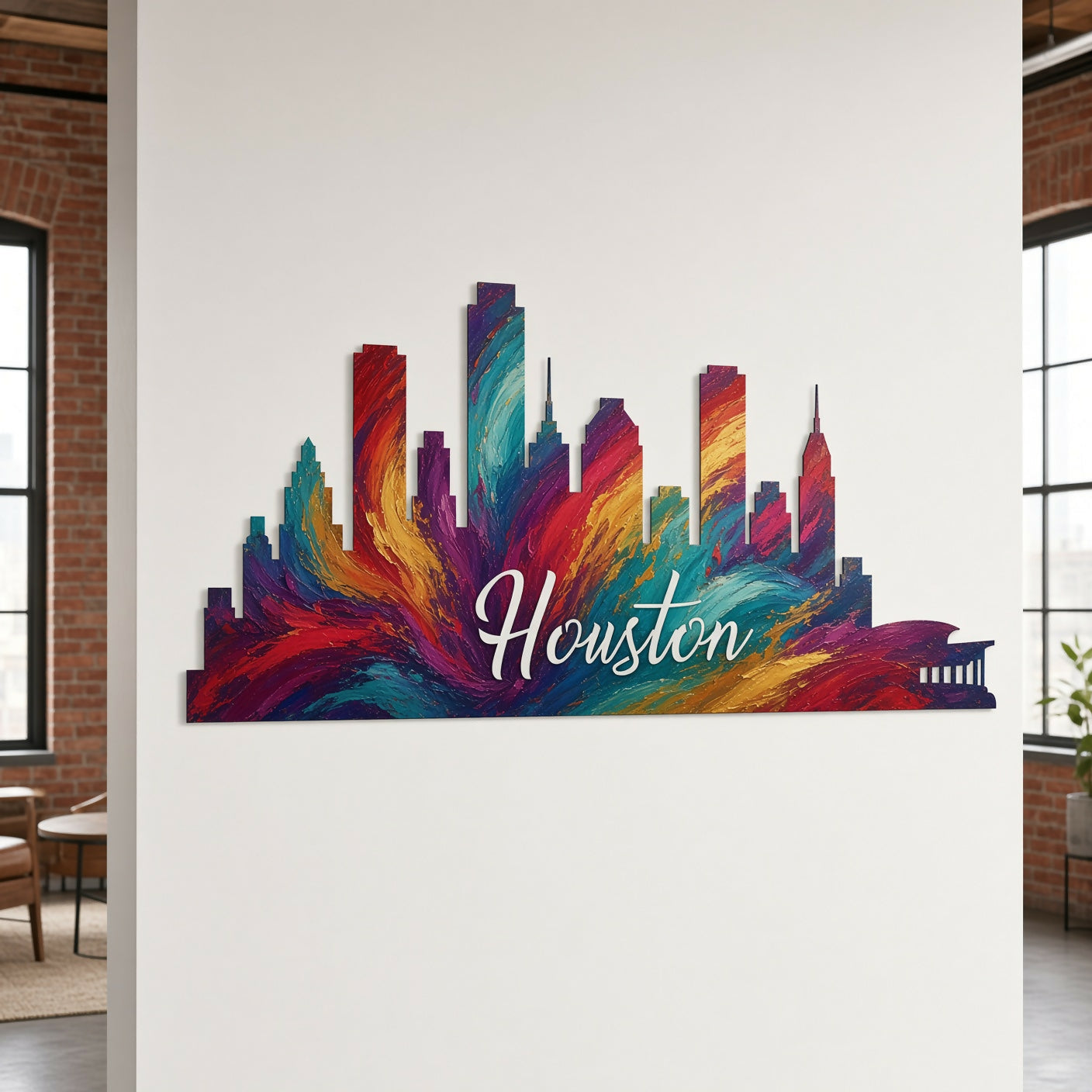 Houston Skyline - Wall / Home Decor - Single Layer - Digital File - ZIP File - Digital