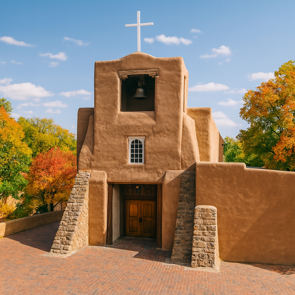 San Miguel Chapel - Santa Fe - New Mexico United States - Rendered - Digital File