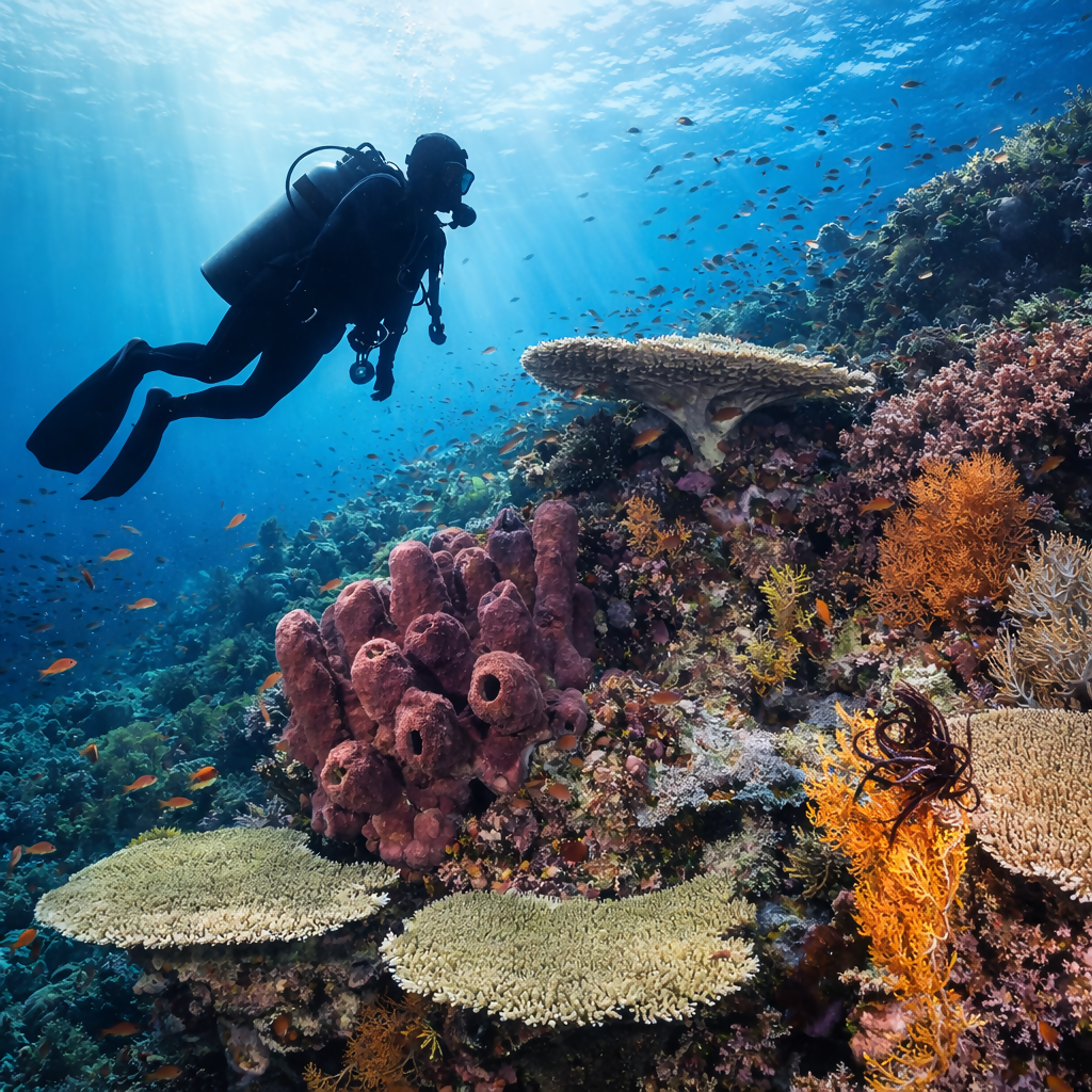 Diving - Komodo Islands Indonesia - Asia - Rendered - Digital File Digital My Custom Designs PDF