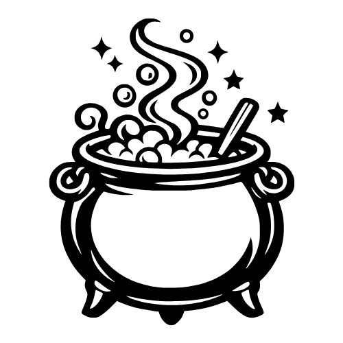 Magic Culdron Sketch - Vector Graphics - Digital File Digital My Custom Designs PDF