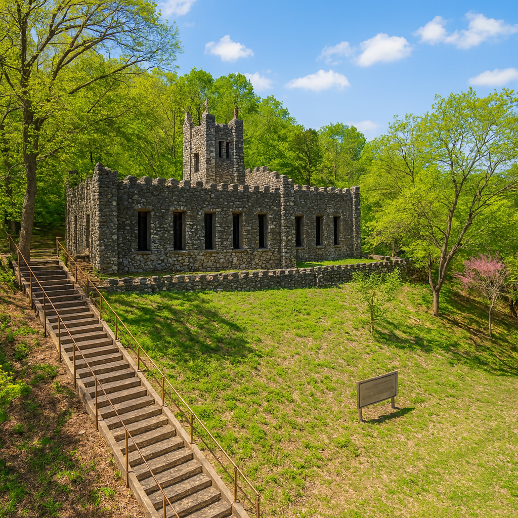 Collings Castle - Turner Falls Park - Oklahoma United States - Rendered - Digital File