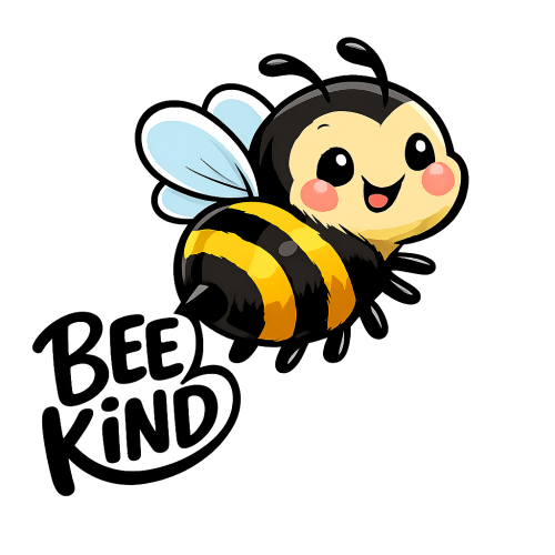 Humor and Whimsy - Bee Kind - T Shirt Design - Digital File Digital My Custom Designs 300 DPI PNG