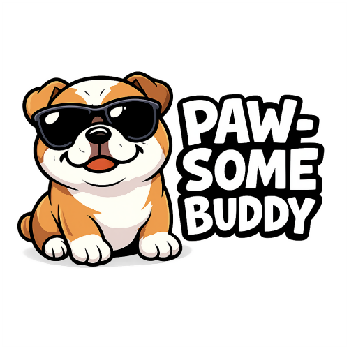 Humor & Whimsy - Pawsome Buddy - T Shirt Design - Digital File Digital My Custom Designs 300 DPI PNG
