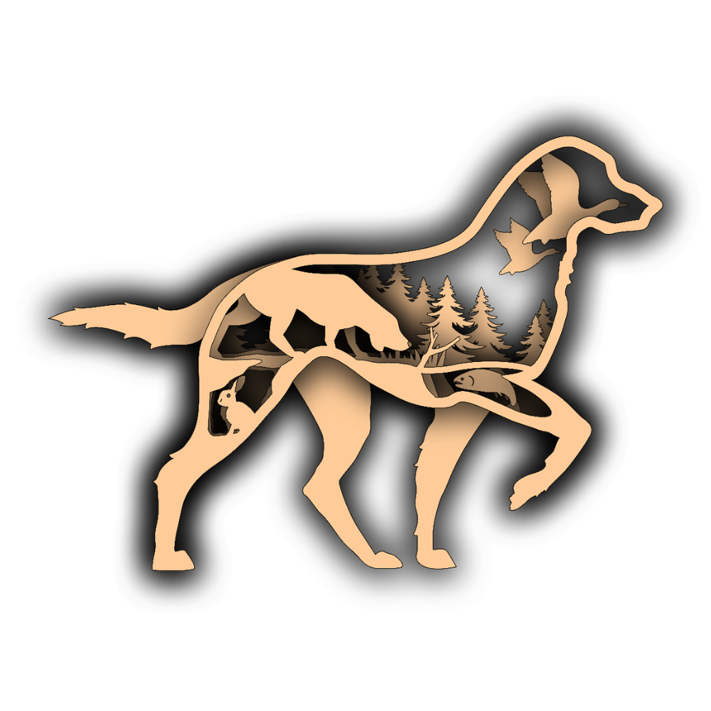 Hunting Dog Pointer - Layered Nature Designs - Digital File Digital My Custom Designs SVG