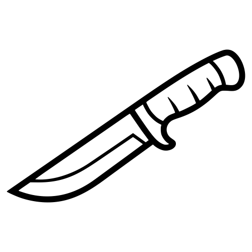 Hunting Knife Outline - Digital File - XCS Friendly Digital My Custom Designs PDF