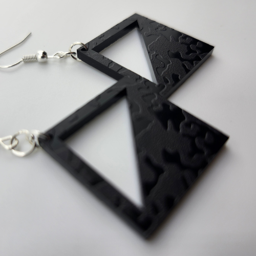 Hyper Triangle Black Camouflage Earrings My Custom Designs