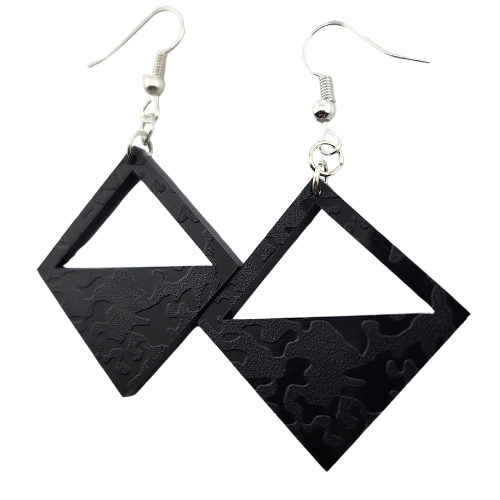 Hyper Triangle Black Camouflage Earrings My Custom Designs