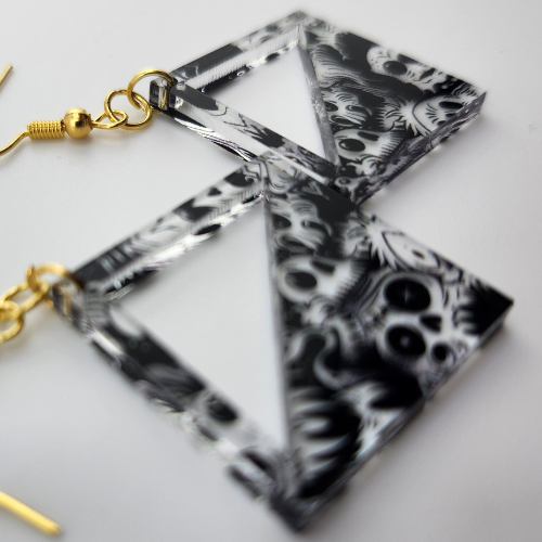 Hyper Triangle Ghoul Earrings My Custom Designs