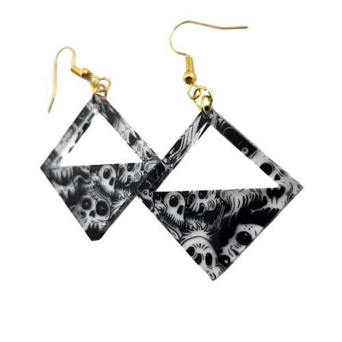 Hyper Triangle Ghoul Earrings My Custom Designs
