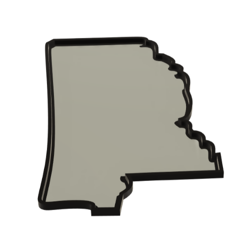 Mississippi Wall Lightbox - United States - 3D Print File - Digital File Digital My Custom Designs