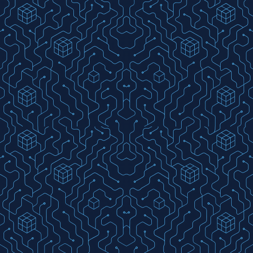 Technology and Digital - 3D Cube Data Clusters With Electric Lines - Pattern - Digital File