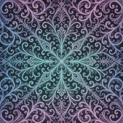 Luxury and Ornamental - Filigree Lacework With Glowing Pastel Neon Edges - Pattern - Digital File Digital My Custom Designs PDF