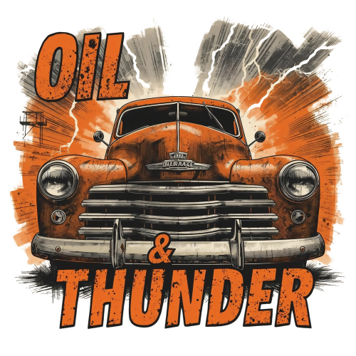 Urban Grunge Retro - Oil & Thunder - T Shirt Design - Digital File Digital My Custom Designs 300 DPI PNG