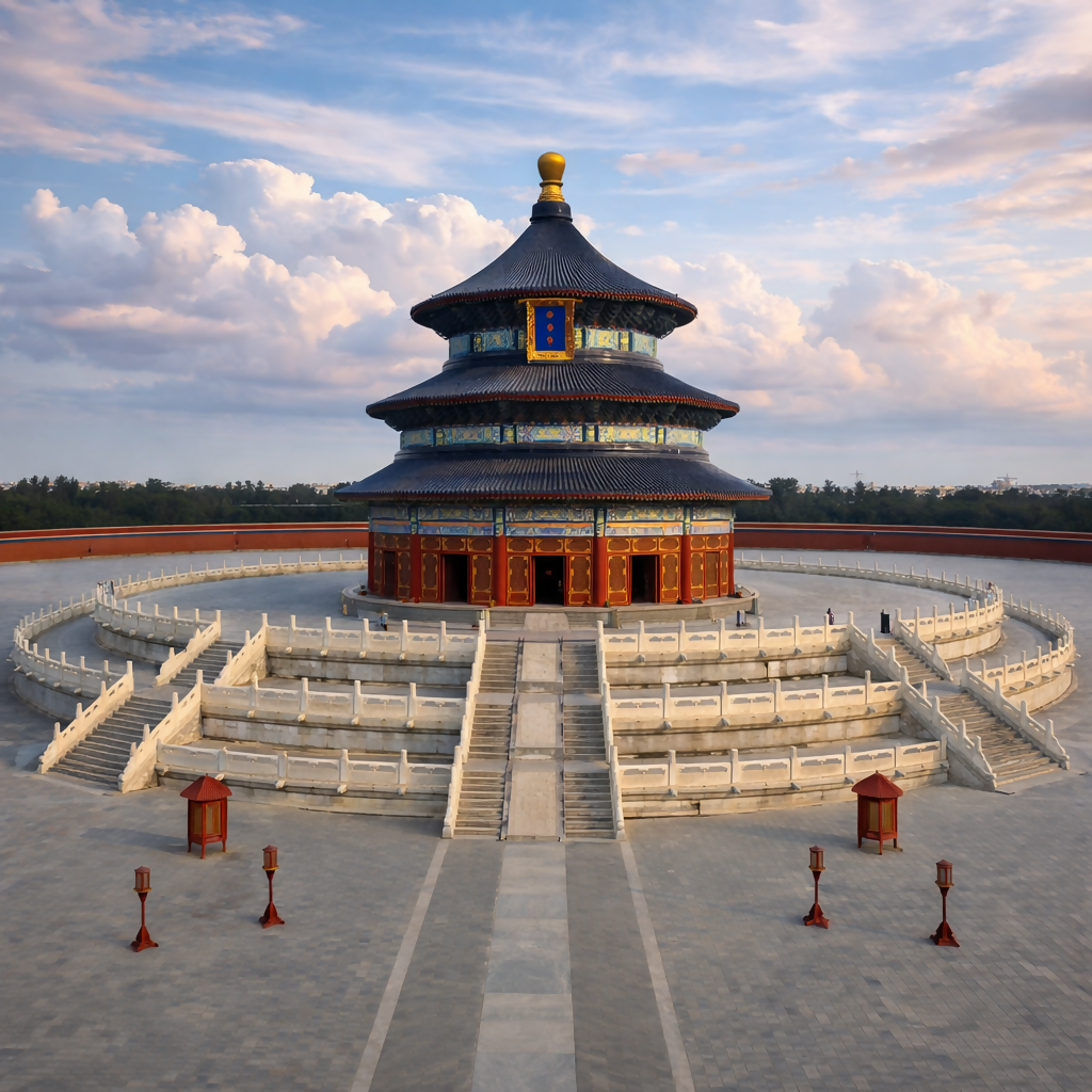 Temple of Heaven - Beijing China - Asia - Rendered - Digital File Digital My Custom Designs PDF