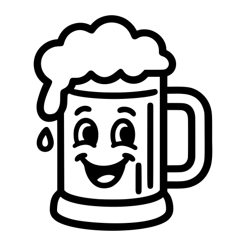 Cartoon Beer Mug Smiling - Digital File - XCS Friendly Digital My Custom Designs PDF