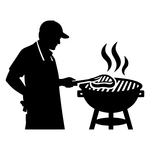Grilling with Dad Silhouette - Vector Graphics - Digital File Digital My Custom Designs PDF