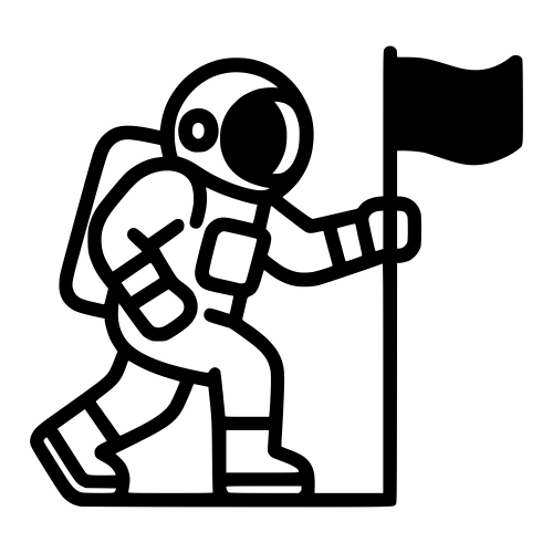 Astronaut Planting Flag - Digital File - XCS Friendly Digital My Custom Designs PDF