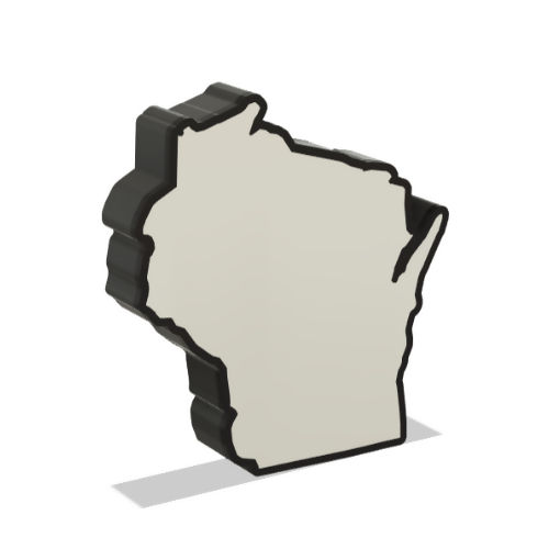 Wisconsin Wall Lightbox - United States - 3D Print File - Digital File Digital My Custom Designs