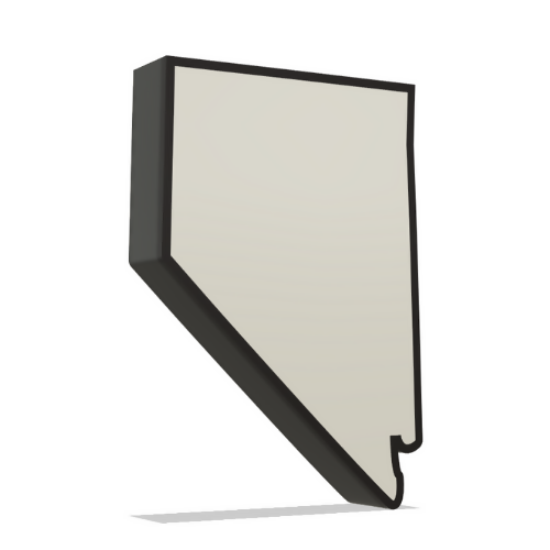 Nevada Wall Lightbox - United States - 3D Print File - Digital File Digital My Custom Designs