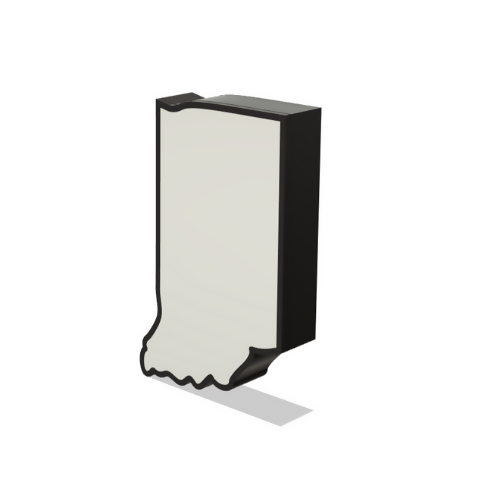 Indiana Wall Lightbox - United States - 3D Print File - Digital File Digital My Custom Designs ZIP File