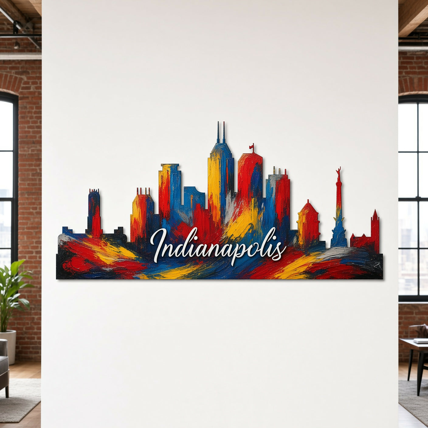 Indianapolis Skyline - Wall / Home Decor - Single Layer - Digital File - ZIP File - Digital