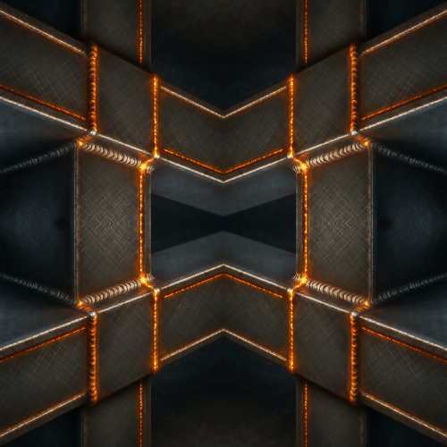 Industrial and Urban - Welded Steel Beam Crosshatch With Glowing Seams - Pattern - Digital File Digital My Custom Designs PDF