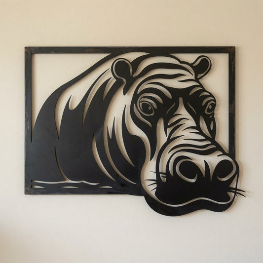 Intrusive Hippo - Wall / Home Decor - Digital File - ZIP File - Digital