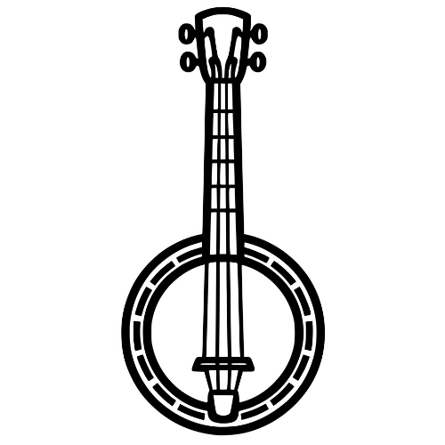 Irish Banjo Sketch - Digital File - XCS Friendly Digital My Custom Designs PDF