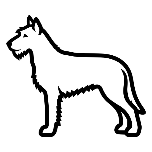 Irish Wolfhound Outline Sideview - Digital File - XCS Friendly Digital My Custom Designs PDF