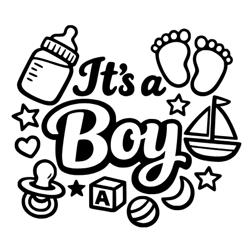 'It’s a Boy' - Digital File - XCS Friendly Digital My Custom Designs PDF