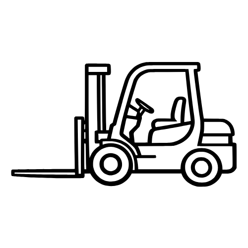 Forklift Outline - Vector Graphics - Digital File Digital My Custom Designs PDF