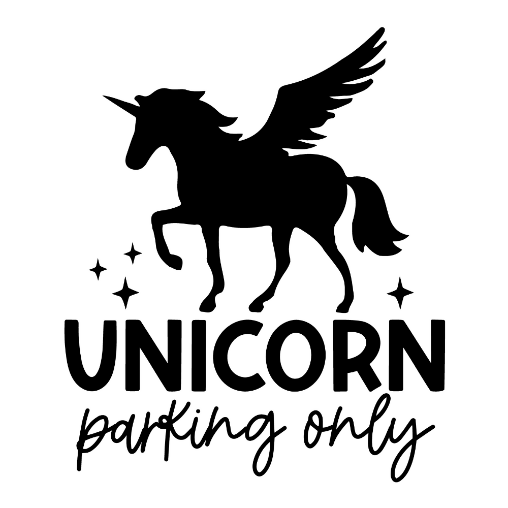 Unicorn Parking Only - Vector Graphics - Digital File Digital My Custom Designs ZIP File