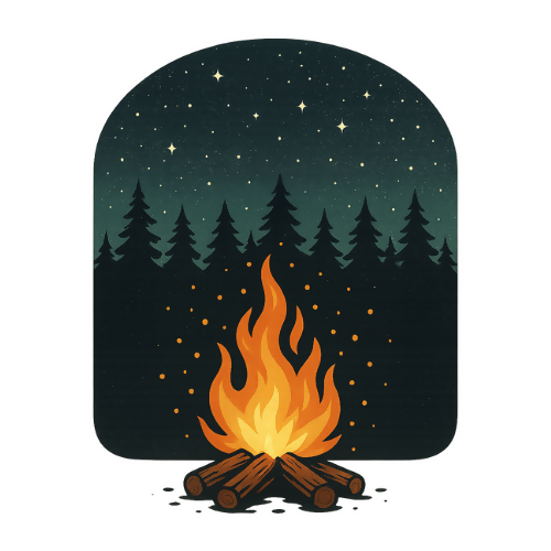 Nature & Outdoors Campfire Background - T Shirt Design - Digital File Digital My Custom Designs 300 DPI PNG