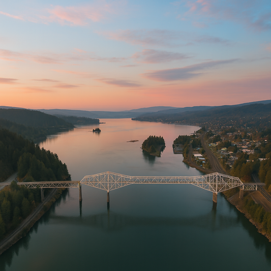 Bridge of the Gods - Oregon United States - Rendered - Digital File Digital My Custom Designs PDF