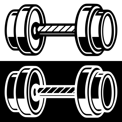 Dumbbell Outline - Digital File - XCS Friendly Digital My Custom Designs PDF