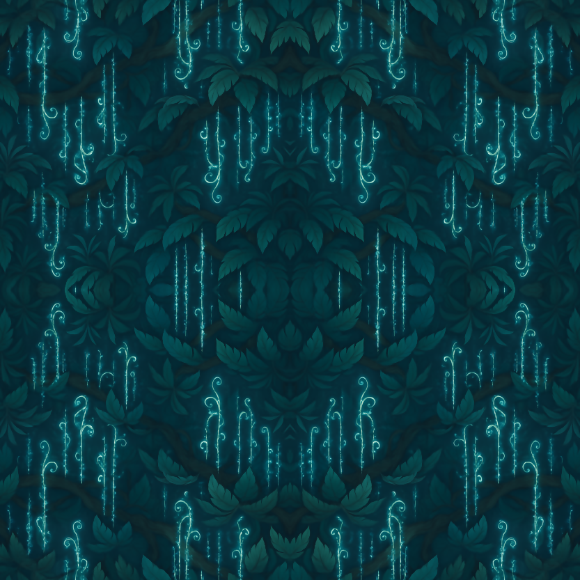 Floral and Botanical - Fantasy Rainforest Canopy - Pattern - Digital File Digital My Custom Designs PDF