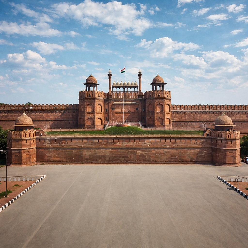 Red Fort - Delhi India - Asia - Rendered - Digital File Digital My Custom Designs PDF