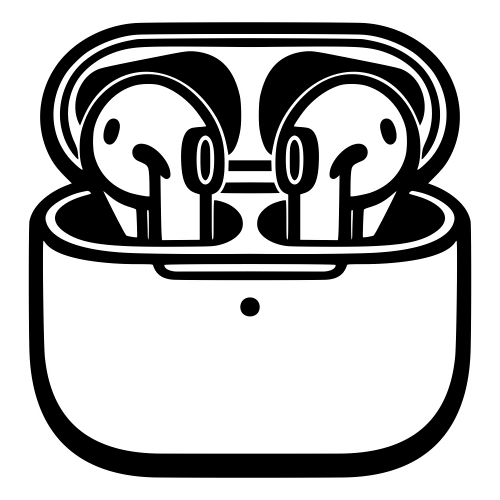 Wireless Earbuds in Charging Case - Vector Graphics - Digital File Digital My Custom Designs PDF