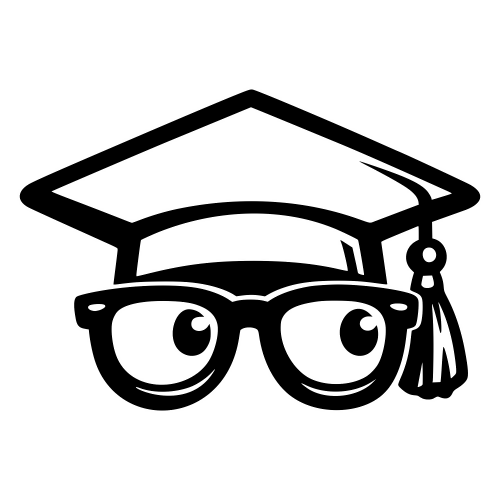 Graduation Cap and Glasses Illustration - Vector Graphics - Digital File Digital My Custom Designs PDF