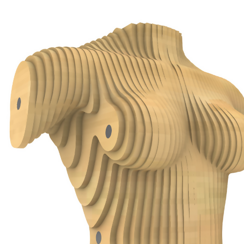 Ripple Art Layered Female Body - CNC / Laser - 1/4 inch Digital File Digital My Custom Designs