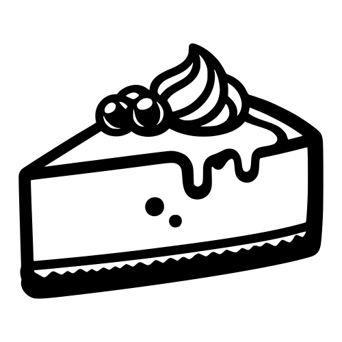 Cheesecake Slice with Whipped Cream - Digital File - XCS Friendly