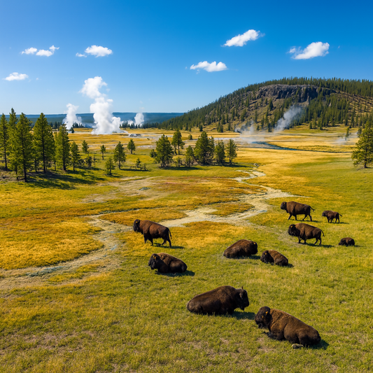 Yellowstone National Park - Wyoming United States - Rendered - Digital File Digital My Custom Designs PDF