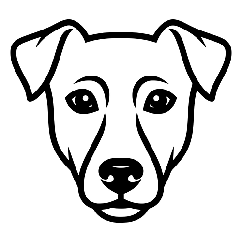 Jack Russell Terrier Face Outline - Digital File - XCS Friendly Digital My Custom Designs PDF