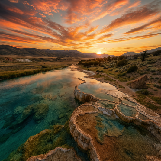 Mammoth Hot Springs - Yellowstone National Park - Wyoming United States - Rendered - Digital File Digital My Custom Designs PDF